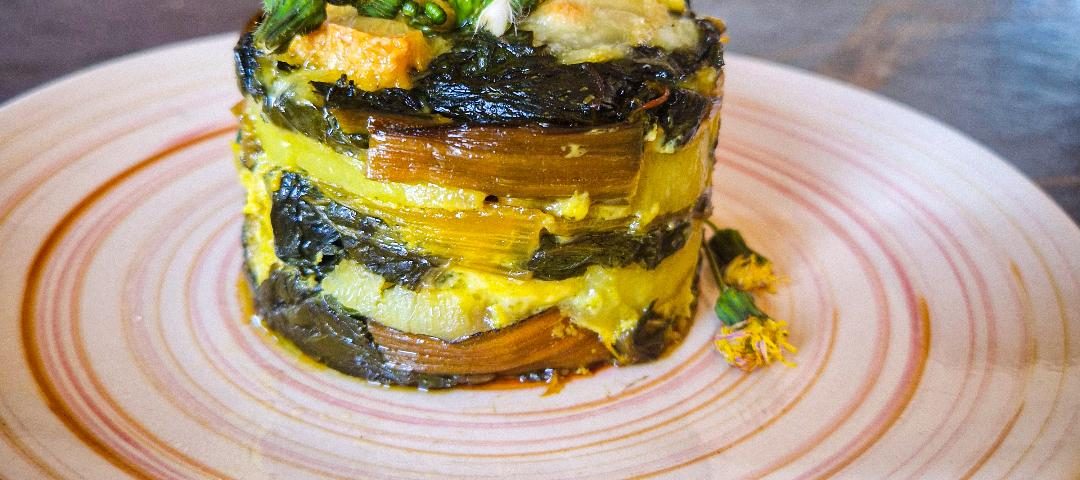 Torta di campo con bietole, patate e robiola di Roccaverano 3
