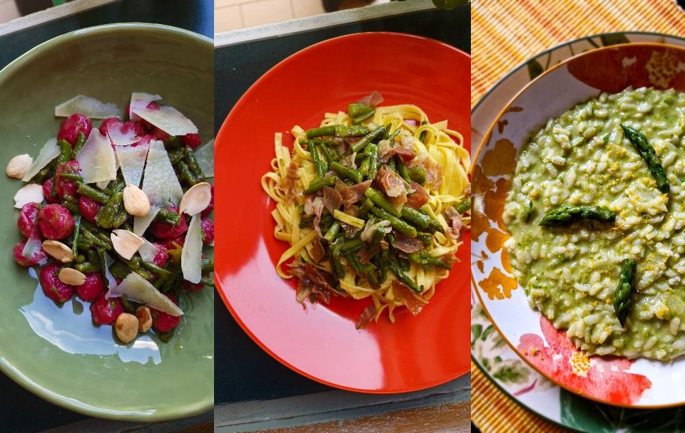 Raccolta. Tre primi con gli asparagi